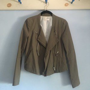 Linen/Cotton Moto Jacket